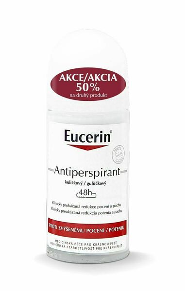 Eucerin Deo Kuličkový antiperspirant duopack 2x50 ml porovnat ceny