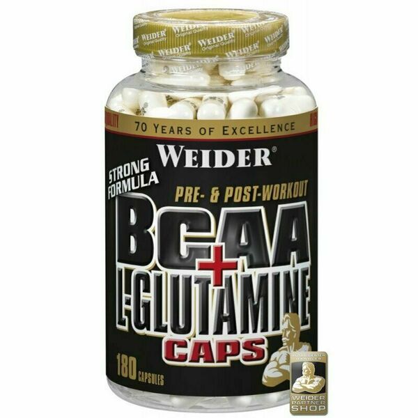 Weider, BCAA + L-Glutamin, 180 kapslí porovnat ceny