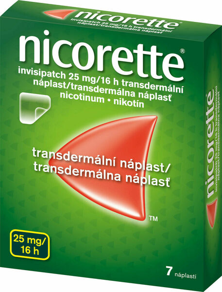 Nicorette® invisipatch 25mg/16h, transdermální náplast 7ks porovnat ceny