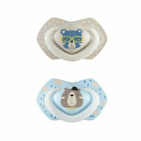 Canpol babies Set symetrických silikonových dudlíků 6-18m Bonjour Paris modrý porovnat ceny