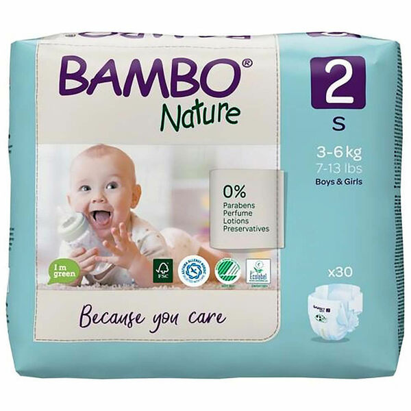 BAMBO Nature 2 Dětské plenkové kalhotky 3-6 kg 30 ks porovnat ceny