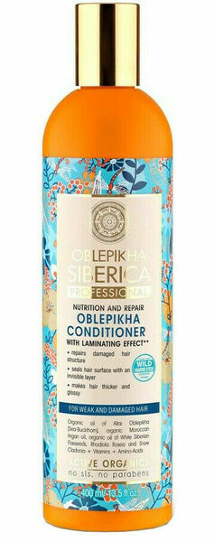 Natura Siberica  Siberica Rakytníkový balzám pro oslabené a poškozené vlasy s vyhlazujícím účinkem 400ml porovnat ceny