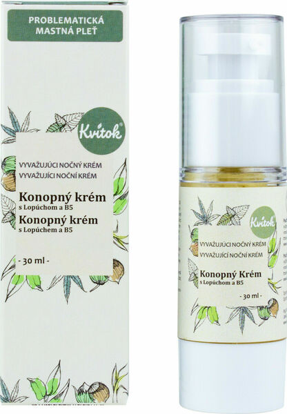 Kvitok Noční konopný krém pro mastnou pleť 30ml porovnat ceny