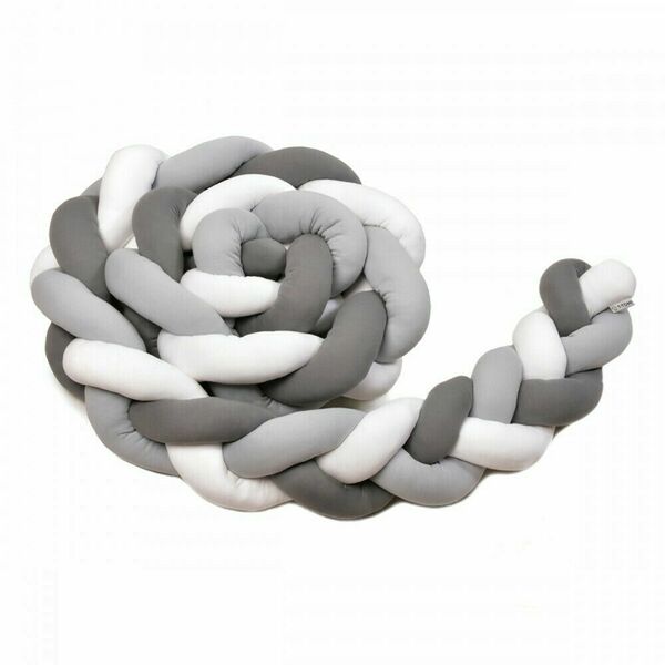 T-tomi Pletený mantinel 180 cm, white + grey + anthracite porovnat ceny