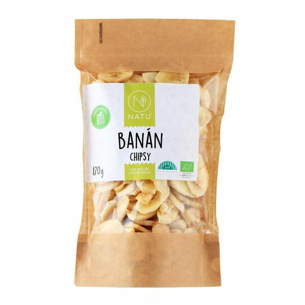 NATU Banán Chipsy 170 g BIO porovnat ceny