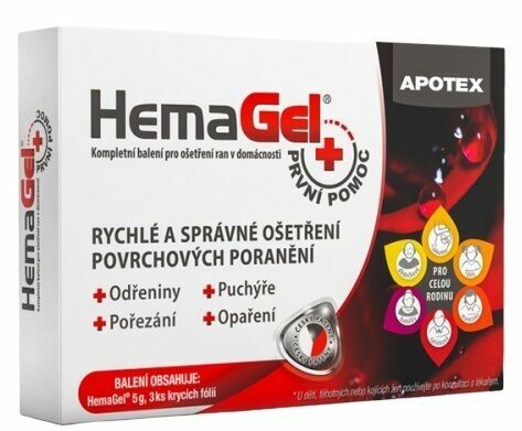 Hemagel PRVNÍ POMOC 5g+3ks krycí fólie porovnat ceny