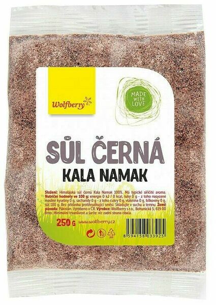Wolfberry Himalájská sůl černá KALA NAMAK 250g porovnat ceny