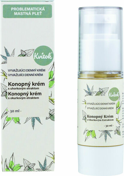 Kvitok Denní konopný krém pro mastnou pleť 30ml porovnat ceny