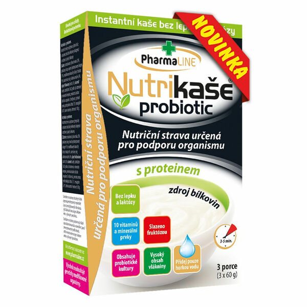 PHARMALINE Nutrikaše probiotic S proteinem 3x 60 g porovnat ceny