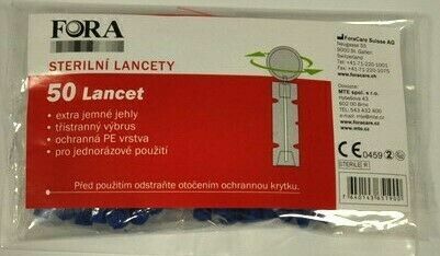 Lancety ke glukometru FORA Diamond 50ks porovnat ceny