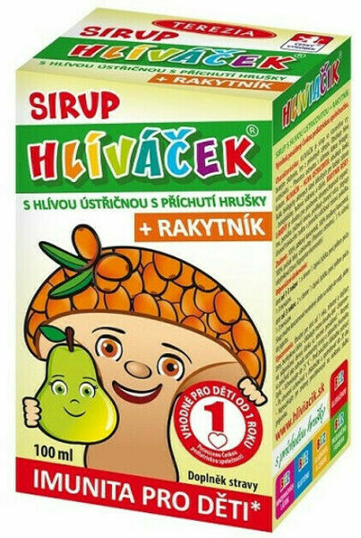 Terezia HLÍVÁČEK sirup s hlívou a rakytníkem s příchutí hrušky 100ml porovnat ceny