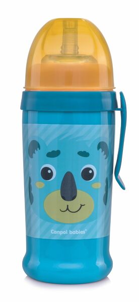 Canpol babies Láhev sportovní s nevylévací slámkou HELLO LITTLE 350 ml zelená porovnat ceny