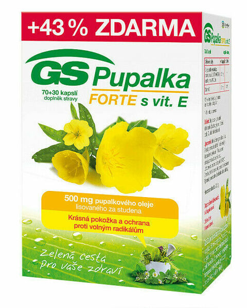 GS Pupalka Forte s vitaminem E 70+30 kapslí porovnat ceny