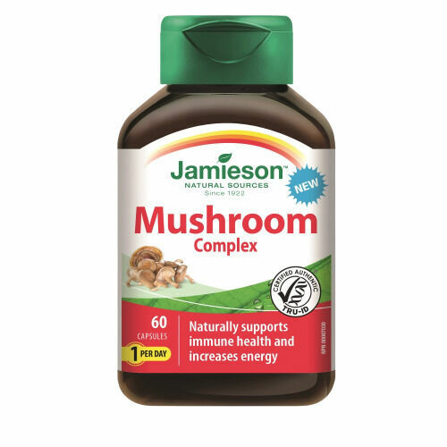 Jamieson Mushroom Complex – Komplex hub na cholesterol, imunitu a energii 60 kps. porovnat ceny