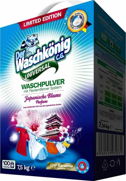 Der Waschkönig Prací prášek Box Japanese Flowers (100 dávek) 7,5kg porovnat ceny