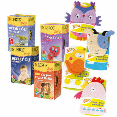 LEROS BABY BIO dětské čaje mix+žínka 4x20ks porovnat ceny
