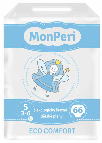 MonPeri Eco Comfort S 3–6kg Eko Jednorázové dětské plenky 66ks porovnat ceny