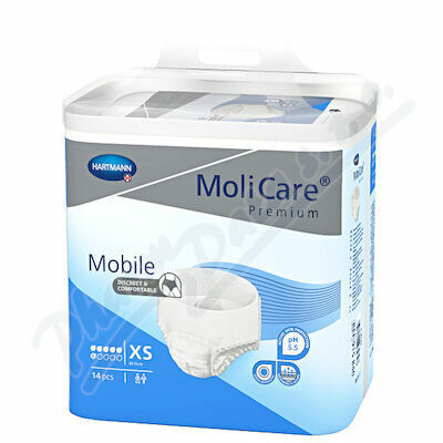 KALHOTKY NAVLÉKACÍ MOLICARE MOBILE 6 KAPEK XS BOKY 45-70CM,1361ML,14KS porovnat ceny