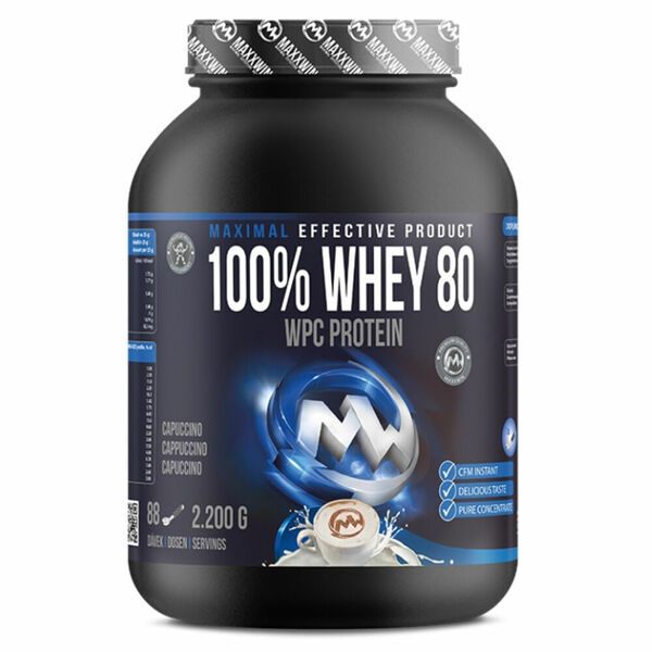 MAXXWIN 100% Whey protein 80 cappucino 2200 g porovnat ceny
