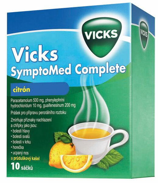 Vicks SymptoMed complete citrón prášek 10 sáčků porovnat ceny
