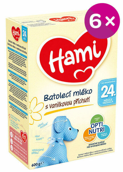 Hami batolecí mléko s vanilkovou příchutí od uk. 24. měsíce 600g porovnat ceny