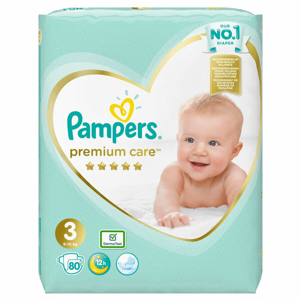 PAMPERS Premium Care, Velikost 3, Plenka 80 x, 6 kg-10 kg porovnat ceny