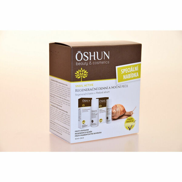 TML OSHUN ACTIVE SNAIL Sada noční sérum 30 ml + regenerační krém s hlemýždím slizem 50 ml porovnat ceny