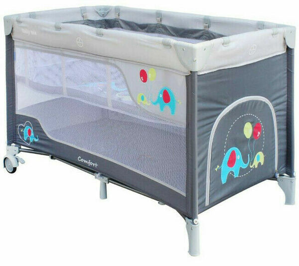 Dětská cestovní postýlka Baby Mix Sloni Dark Grey porovnat ceny