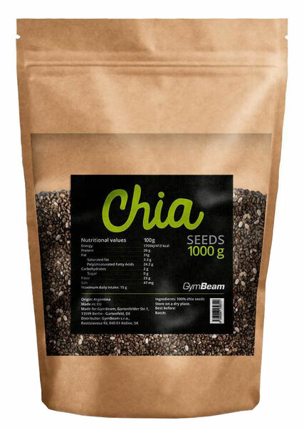 GymBeam Chia semínka unflavored 1000g porovnat ceny
