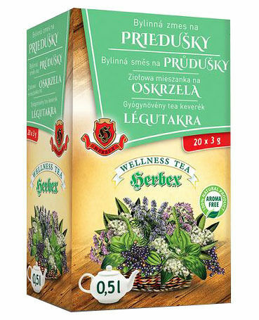 HERBEX Bylinná směs na průdušky 20x3g porovnat ceny