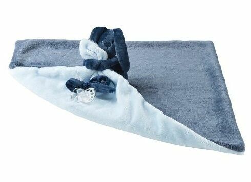 Nattou  Deka plyšová s mazlíčkem LAPIDOU navy blue-light blue 48cm x 48cm porovnat ceny