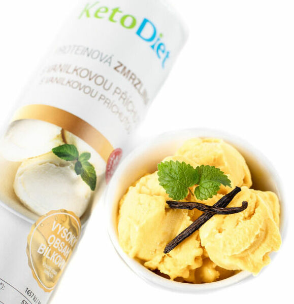 KetoDiet Proteinová zmrzlina s vanilkovou příchutí 20porcí porovnat ceny
