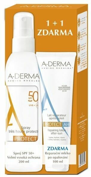 A-Derma Protect sprej SPF50+ 200ml + Reparační mléko 100ml porovnat ceny