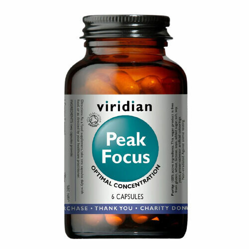 Viridian  Peak Focus 6 kapslí Organic porovnat ceny