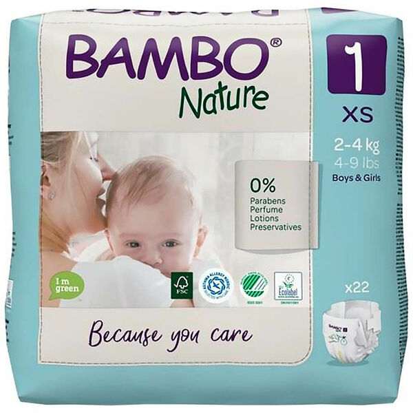 BAMBO Nature 1 Dětské plenkové kalhotky 2-4 kg 22 ks porovnat ceny