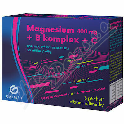Galmed Magnesium 400 mg + B komplex + C 30 sáčků porovnat ceny