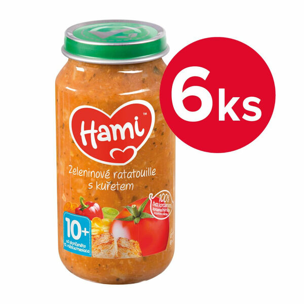 Hami Zeleninové ratatouille s kuřetem 10m+ 6x250 g porovnat ceny