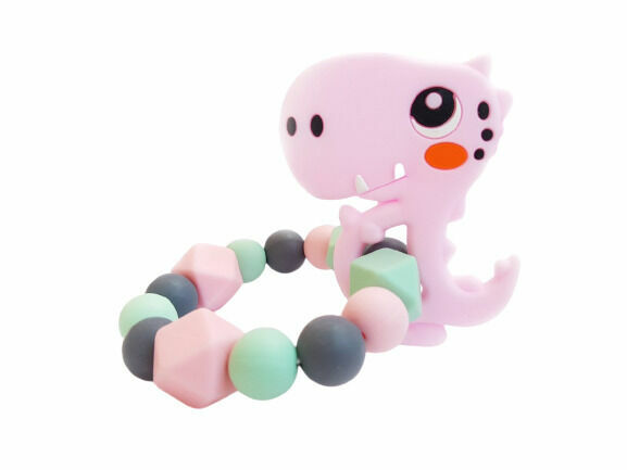 KidPro Silikonové kousátko Dino růžový porovnat ceny