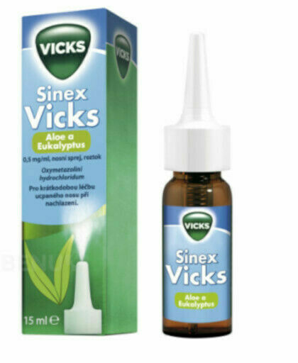 Sinex Vicks aloe a eukalyptus 0.5 mg/ml nosní sprej 15m porovnat ceny