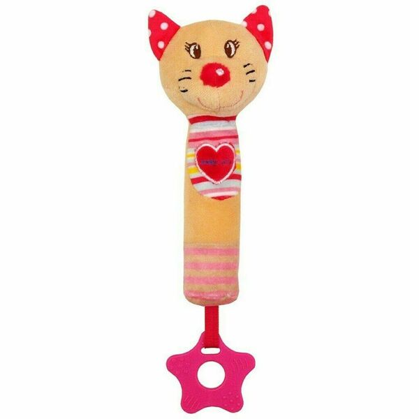 Baby Mix Dětská pískací plyšová hračka s kousátkem kočka porovnat ceny