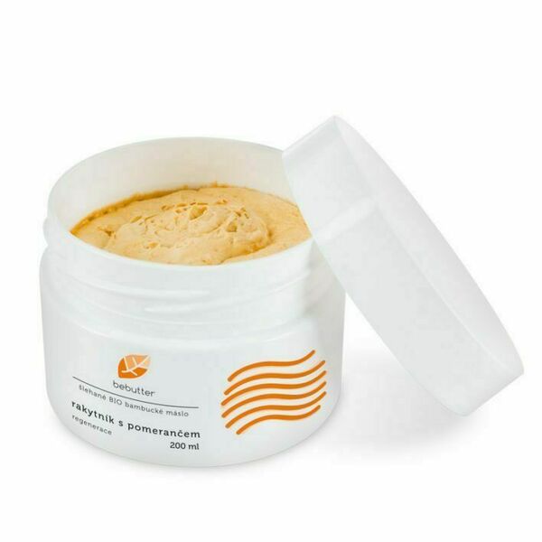 Bebutter Šlehané BIO bambucké máslo rakytník a pomeranč 200 ml porovnat ceny