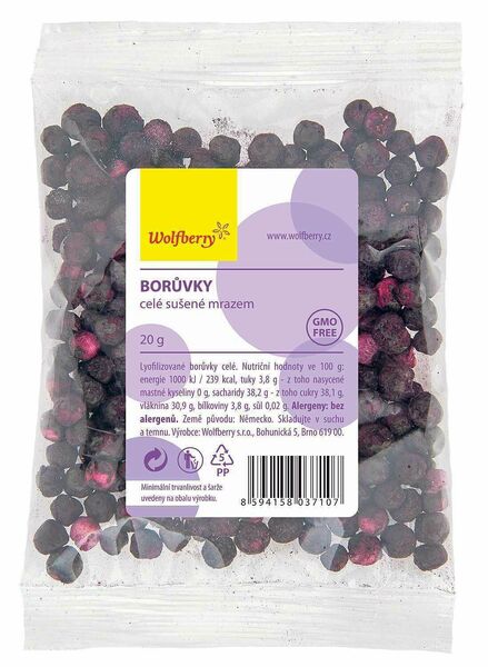 Wolfberry Borůvky lyofilizované 20g porovnat ceny