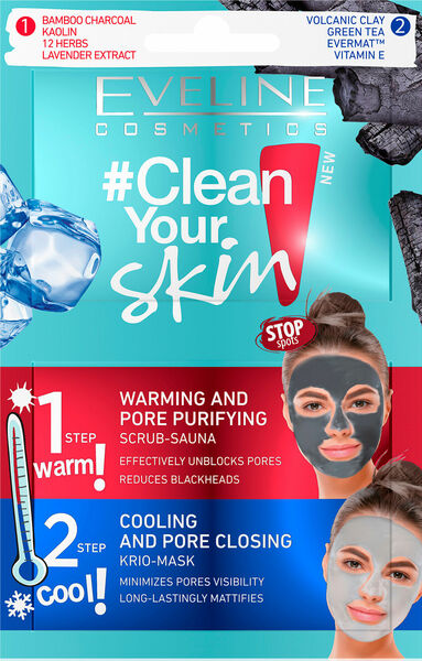 Eveline Cosmetics  Eveline Clean Your Skin pleťová čistící maska 2x5ml porovnat ceny