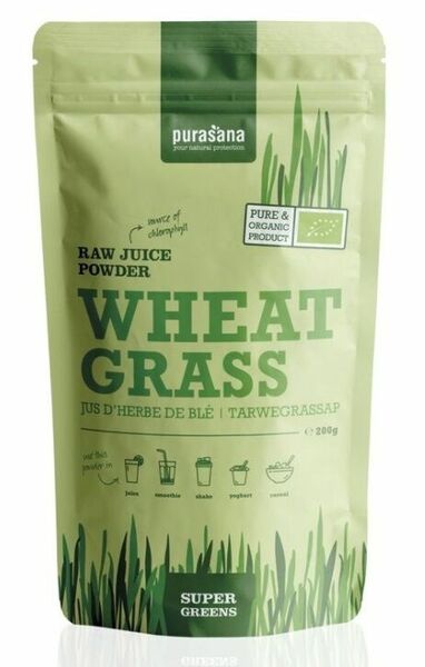Purasana  Wheat Grass Raw Juice Powder BIO 200g porovnat ceny