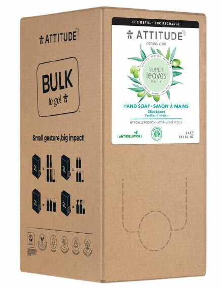 Attitude Přírodní mýdlo na ruce Super leaves s detoxikačním účinkem, olivové listy náhradní kanystr 2l porovnat ceny