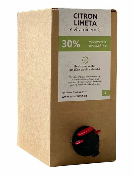 Syrup Limit – Citrón Limeta s vitamínem C, BAG IN BOX 3000ml porovnat ceny