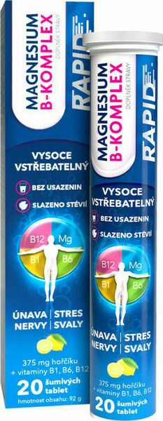 Glenmark Magnesium B-Komplex Rapid šumivé tablety 20ks porovnat ceny
