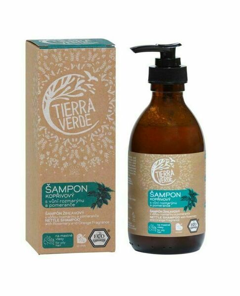 Tierra Verde Šampon kopřivový s vůní rozmarýnu a pomeranče 230 ml porovnat ceny