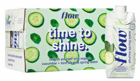 FLOW - Organic Alkaline Spring Water Cucumber Mint 12 x 500ml porovnat ceny