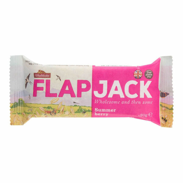 WHOLEBAKE Flapjack ovesný malina-jahoda bezlepkový 80 g porovnat ceny